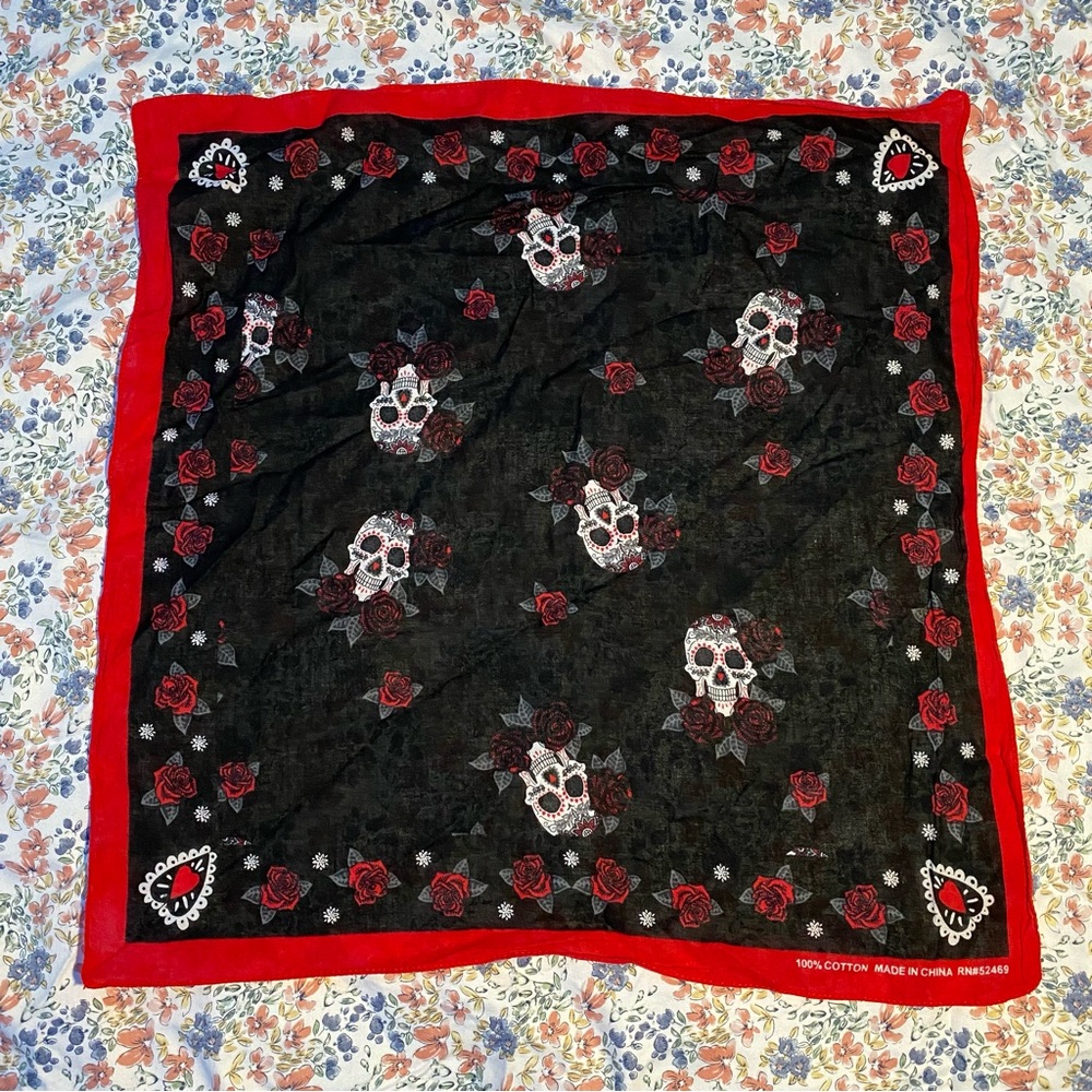 Dia de los Muertos Bandana Handkerchief